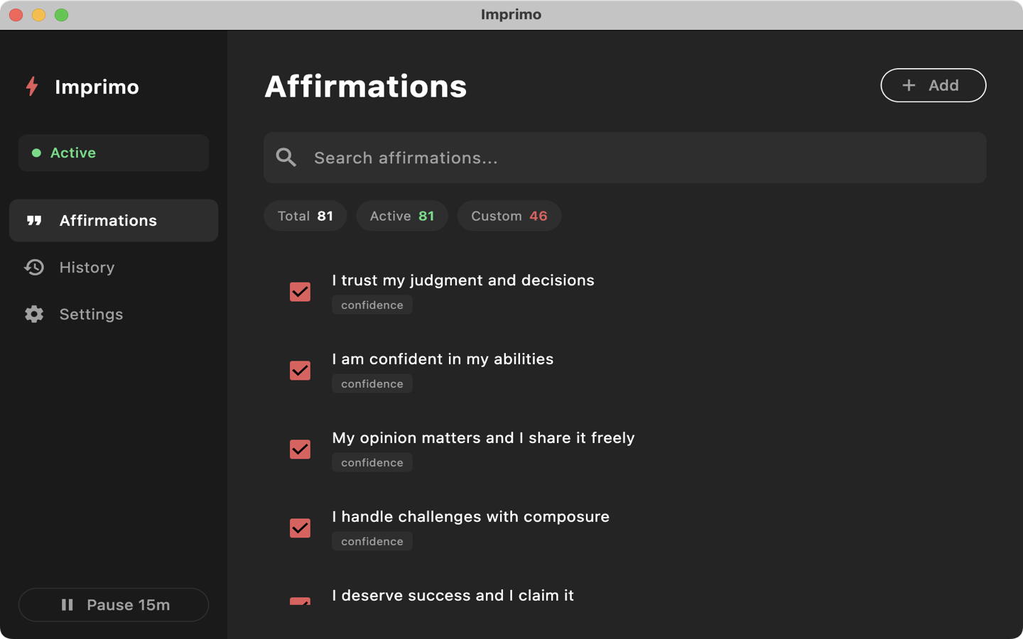 Imprimo history and activity tracking